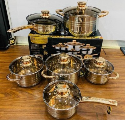 Bộ nồi ĐỨC ANGELBERG 6 món 12 chi tiết Phù hợp dùng gia đình lâu dài hoặc làm quà tặng