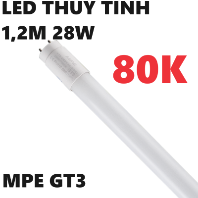 led tube thuỷ tinh 1,2m 28w