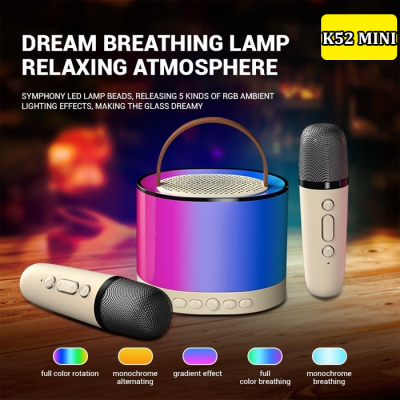 Loa Karaoke Bluetooth K52 kèm 2 mic không dây