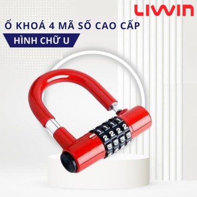 Ổ khoá số 4 số Liwin bọc nhựa cao cấp
