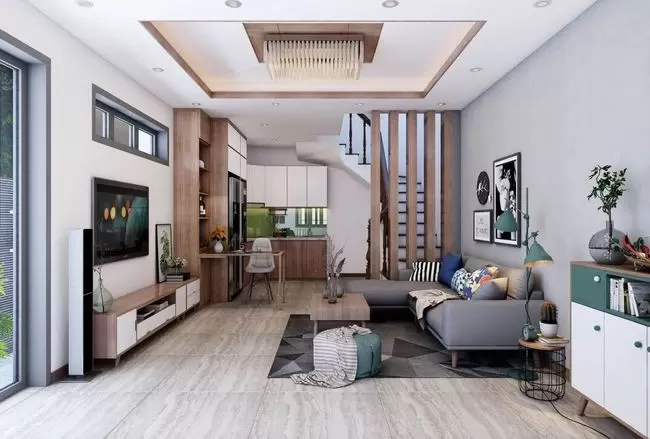Tư vấn thiết kế và bố trí nội thất nhà ống 33m² có giếng trời và nhiều cây xanh