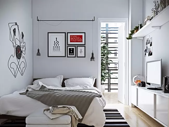 Tư vấn 2 cách bố trí nội thất cho phòng ngủ nhỏ 12m² - Ảnh 5. Tư vấn 2 cách bố trí nội thất cho phòng ngủ nhỏ 12m² - Ảnh 5.