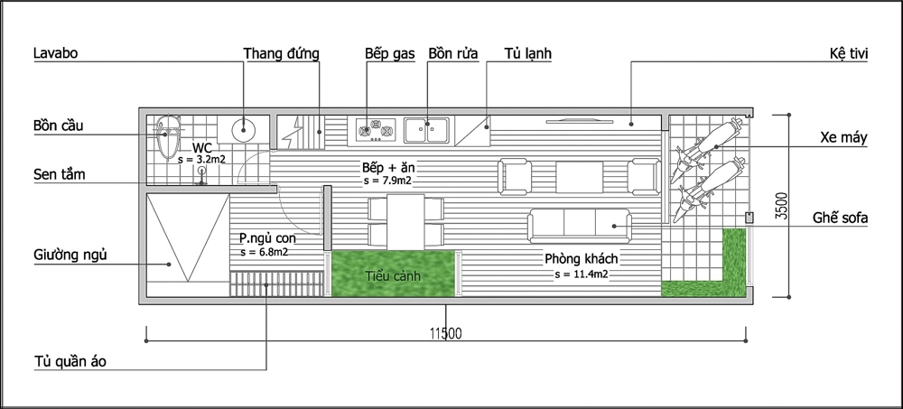 Tư vấn thiết kế và sắp xếp nội thất cho căn nhà rộng 40m2 - Ảnh 1.