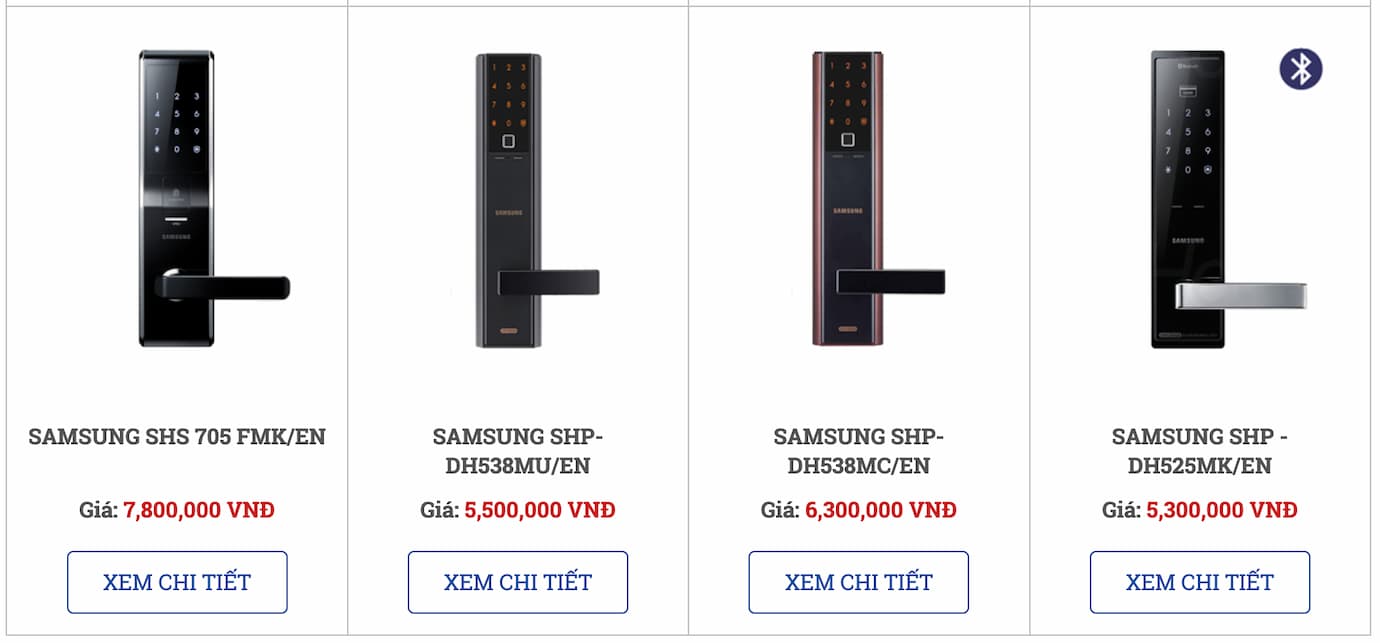 Khoá cửa thông minh samsung