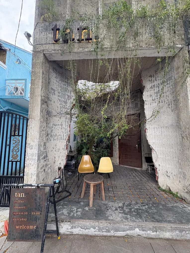 Thiết kế quán cafe Phong cách xây thô