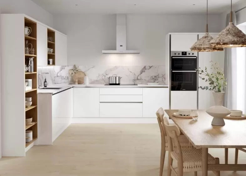 Thiết kế tủ bếp không tay cầm