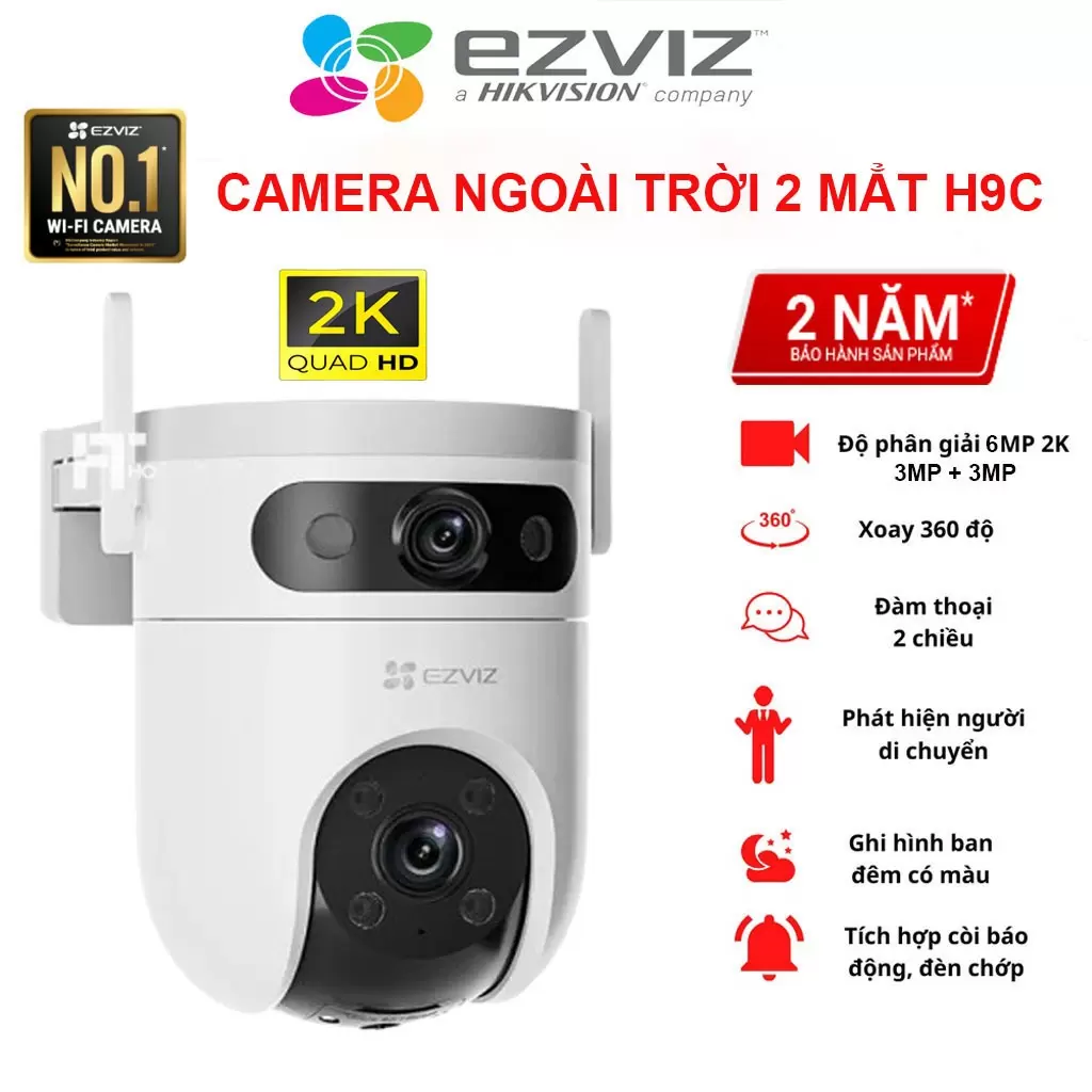 Camera Wifi 6.0mp Ezviz H9C-2 Mắt Khung Hình Chính Hãng