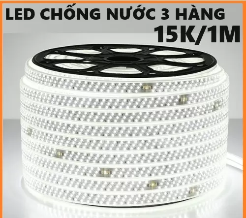 Dây Led chống nước 3 hàng màu trắng