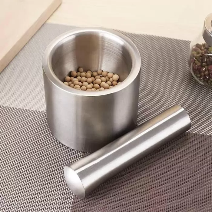Cối chày Inox có nắp
