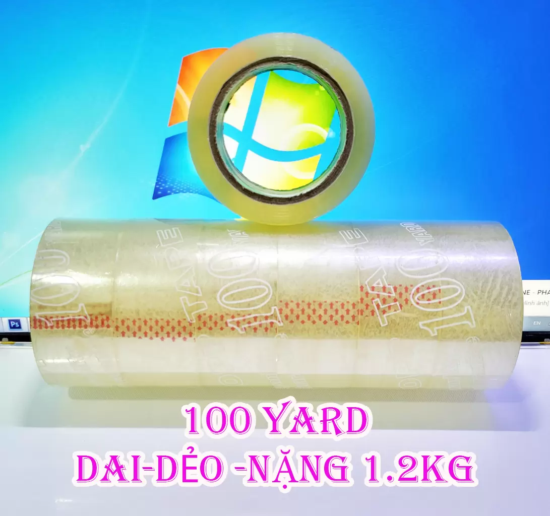 Băng keo trong loại 100yard 1.2kg