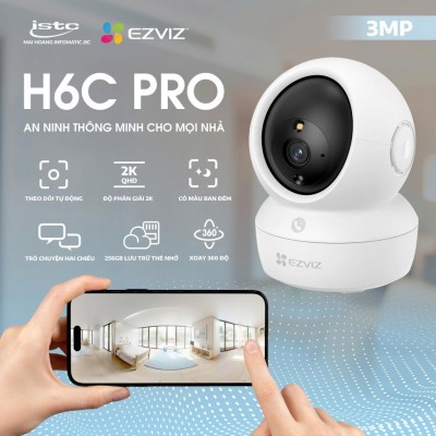 Camera trong nhà Ezviz H6C Pro 2k xoáy 360 độ nét cao