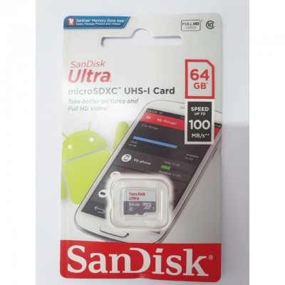 Thẻ nhớ 64Gb Sandisk tốc độ 100Mbs