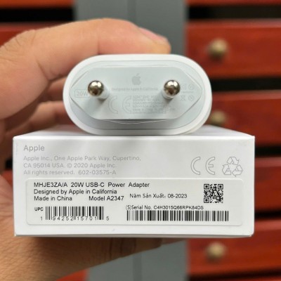 Cóc sạc nhanh IPhone 20W hàng zin chính hãng cổng USB-C Chân tròn