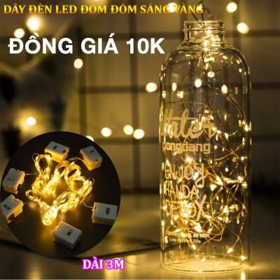 Dây đèn led đom đóm dùng pin dài hơn 3m Có sẵn 3 cục pin