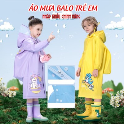 áo mưa trẻ em có chỗ đựng balo