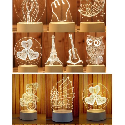 Đèn ngủ hình hoạ tiết 3D