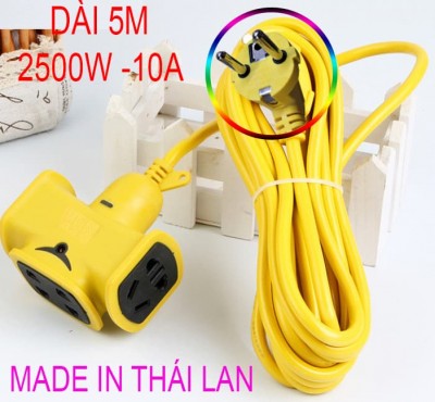 Ổ cắm 4 lỗ dây điện dài 5m cao cấp