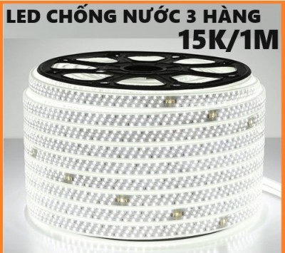 led chống nước 3 hàng màu trắng