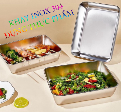 Khay Inox 25cm đựng thực phẩm