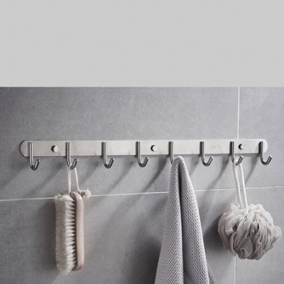 Móc treo quần áo inox nguyên khối 8 móc