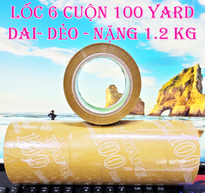 Băng keo vàng đục loại 100yard 1.2kg