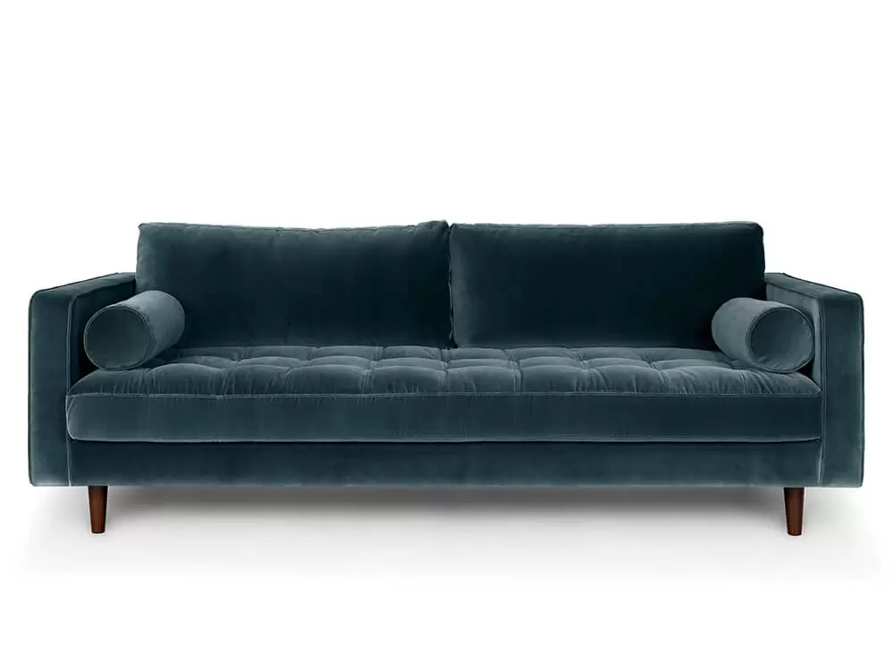 Ghế sofa cao cấp màu xanh lông nhunng CNT44A
