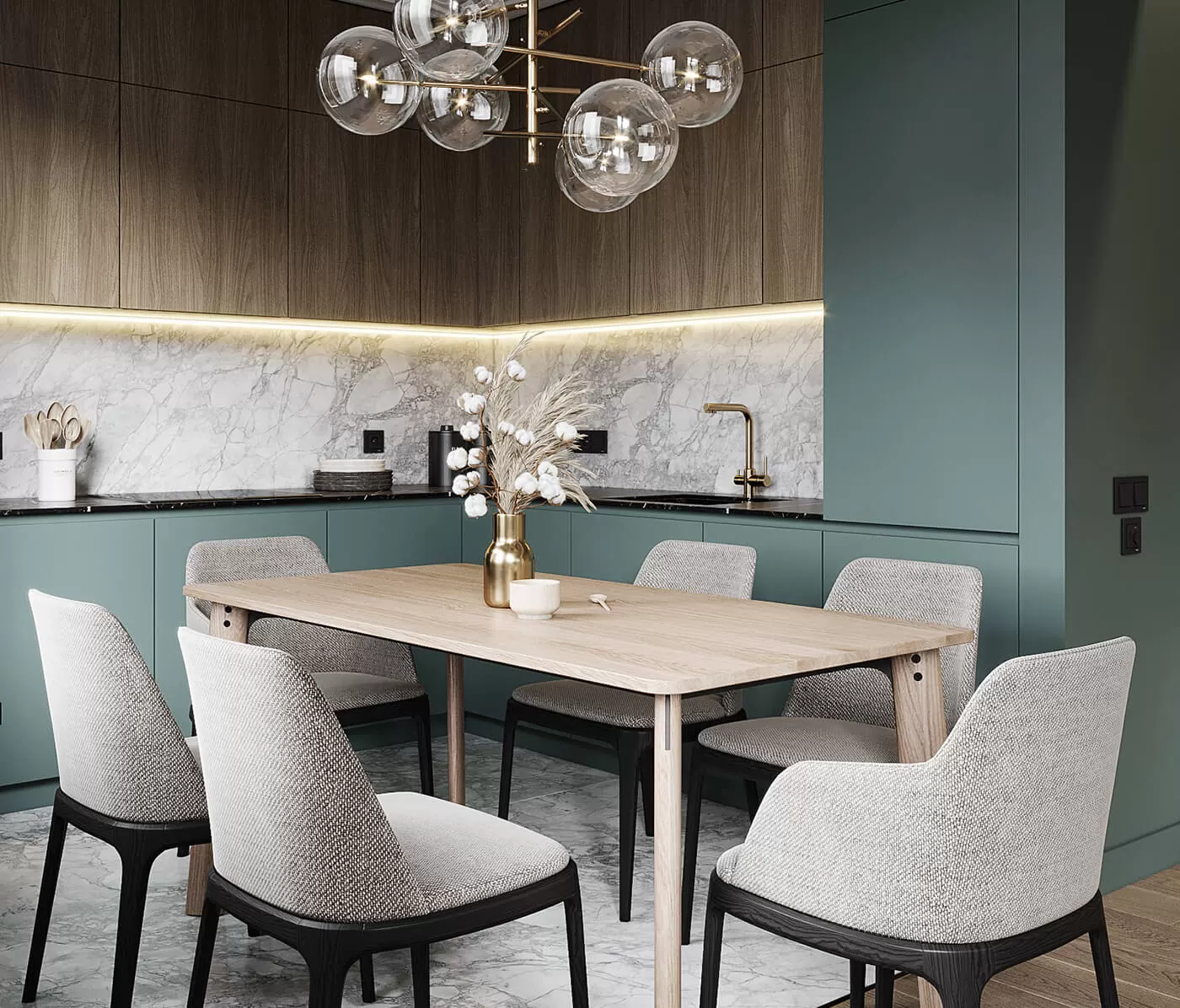 Tủ bếp cao cấp phong cách