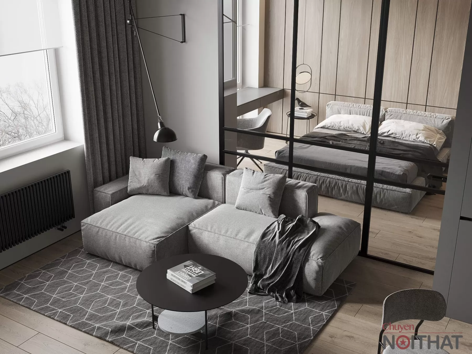 Nội thất căn hộ 1 phòng ngủ