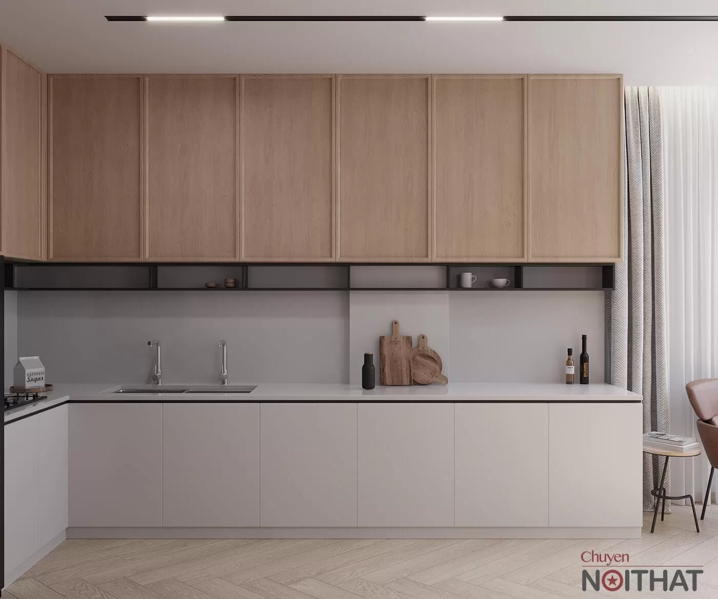 Thiết kế tủ bếp căn hộ mini